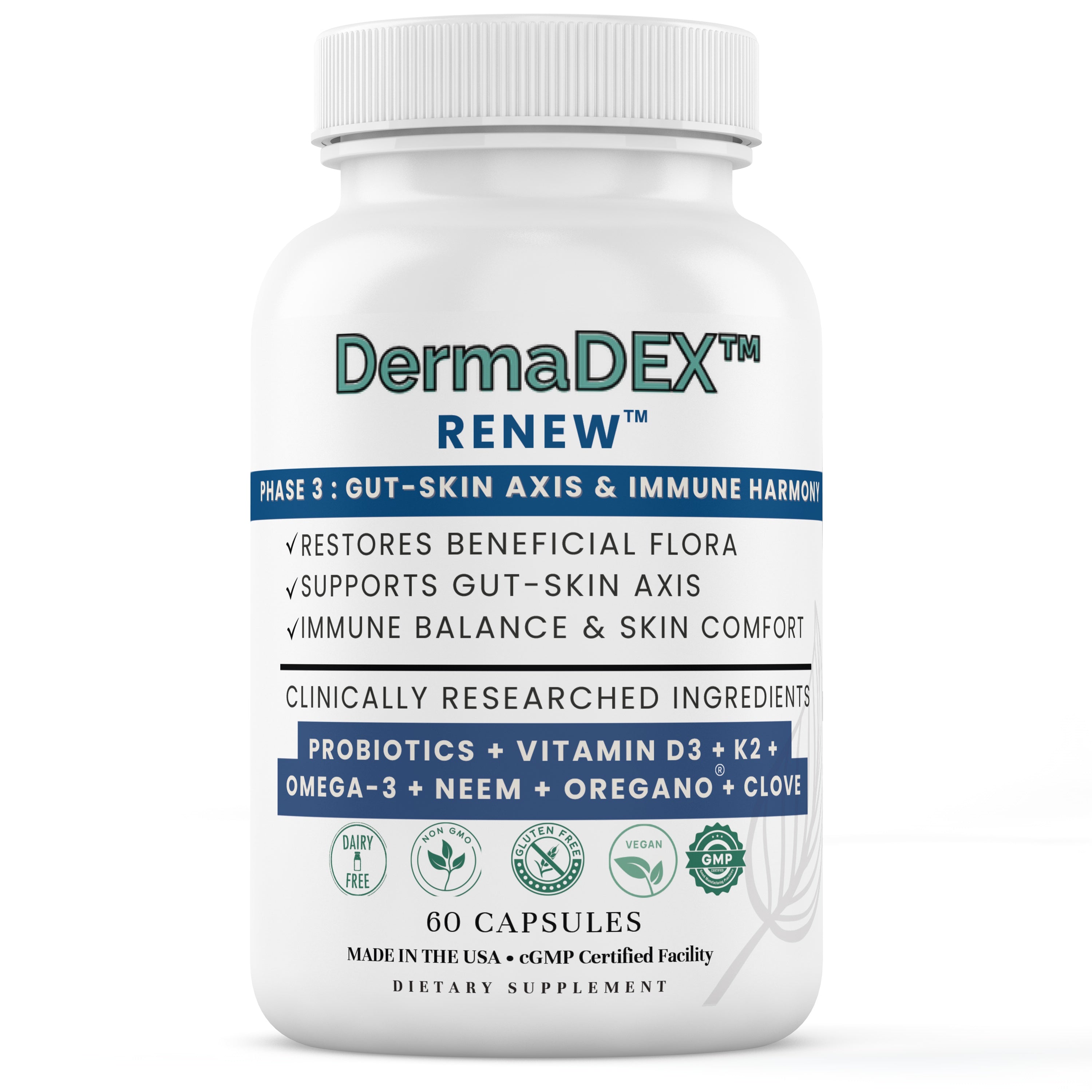 DermaDEX™ Renew – Phase 3: Gut–Skin Axis & Immune Harmony